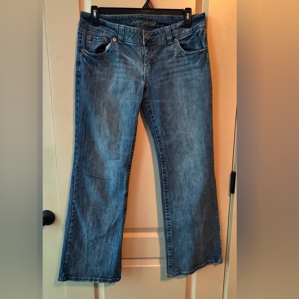 Vintage American Eagle Outfitters Flare Jeans in Medium Blue women